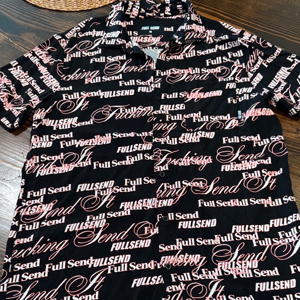Full Send Black and Pink Men's Casual Shirt
